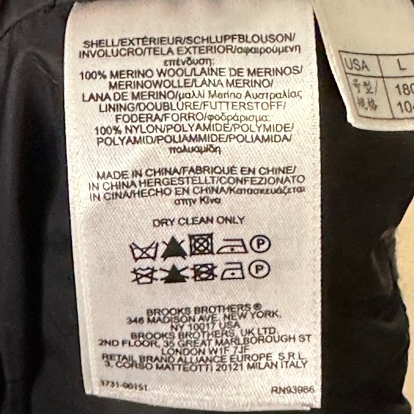 Brooks Brothers ProSport Sweater Merino Wool Lined Full Zip Argyle SZ L - Picture 6 of 7